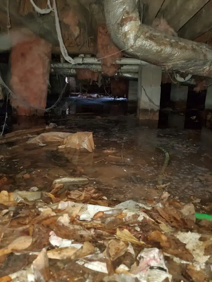 Crawl space flood assessment for Commercial Water Damage Restoration in South Beloit